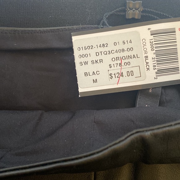 Black Leather BCBG Skirt - Picture 3 of 3